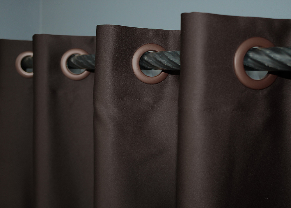 Комплект штор на люверсах VR-Textil Midnight № 1678ш 150х270 см 2 шт Венге (37-0218) Киев - изображение 6