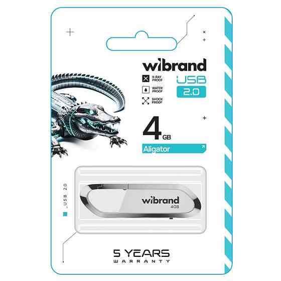 Флешка Wibrand Aligator 4Гб Білий Київ