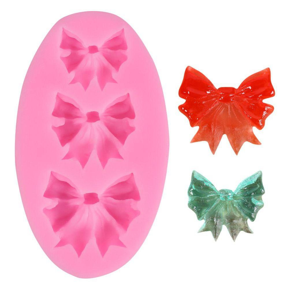 Молд силіконовий Бантики 50 на 85 мм рожевий Київ - фото 8