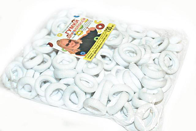 Резинки для волос белый цвет упаковка 120 шт Киев - изображение 1