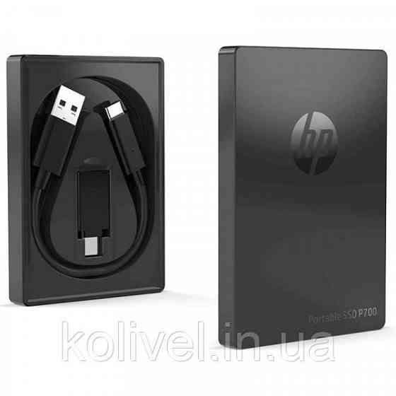 SSD external, USB 3.1 Gen2 Type-C 256Gb, HP P700, TLC, Black, чорний, Retail (5MS28AA) Киев