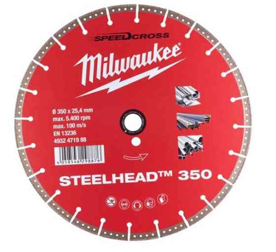 Диск алмазный Speedcross STEELHEAD 350 MILWAUKEE, диаметр 350мм, (металл, нержавейка) Одесса