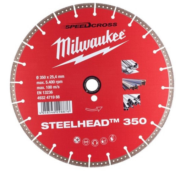 Диск алмазный Speedcross STEELHEAD 350 MILWAUKEE, диаметр 350мм, (металл, нержавейка) Одесса - изображение 2