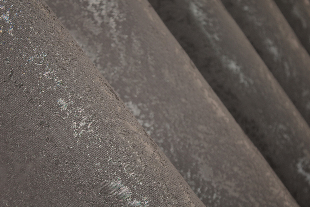 Комплект штор на люверсах VR-Textil Льон мармур Pavliani № 1373ш 150х250 см 2 шт Коричнево-сірий (37-0046) Київ - фото 6