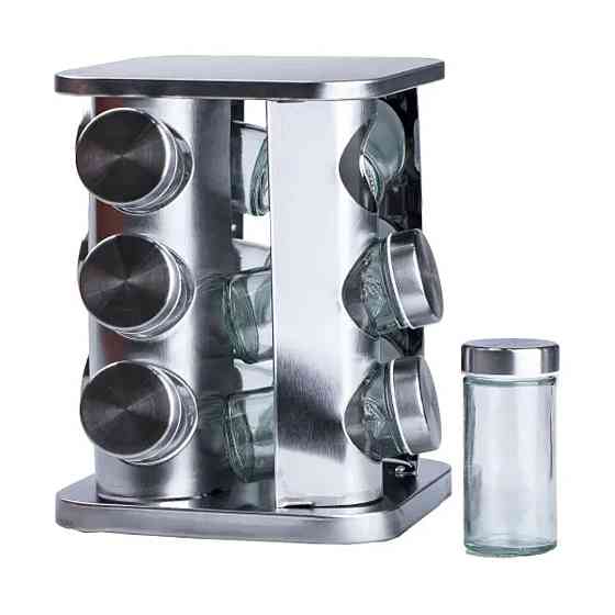 Набір спецій на підставці, 12 баночок по 100 мл Київ