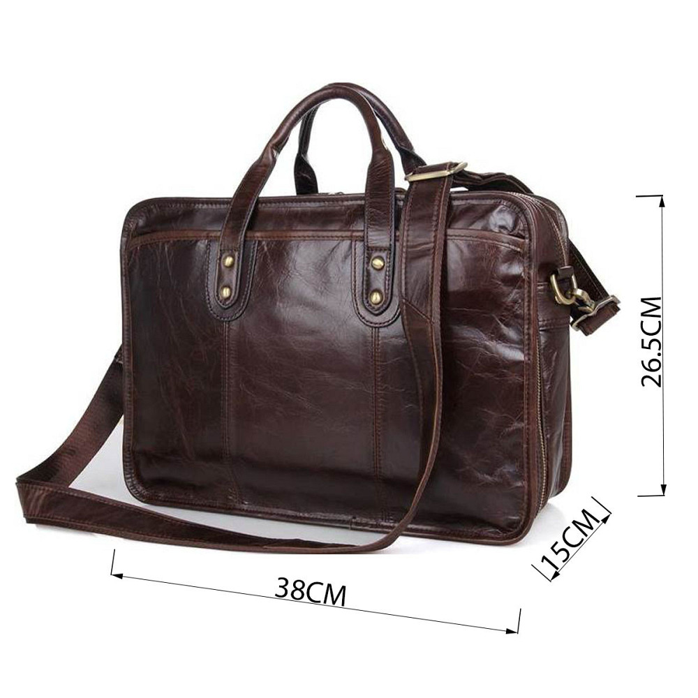 Сумка из натуральной кожи Коричневая (Vintage) Киев - изображение 7