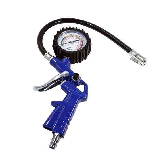 Пістолет для підкачування шин з манометром та шлангом (0-8.5 Bar), в блістері Одеса
