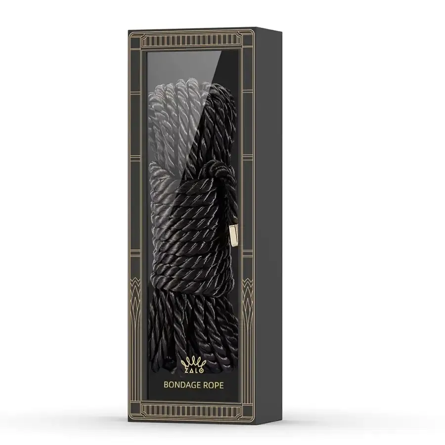 Розкішна мотузка для Шибарі Zalo Bondage Rope Black Львов - изображение 2
