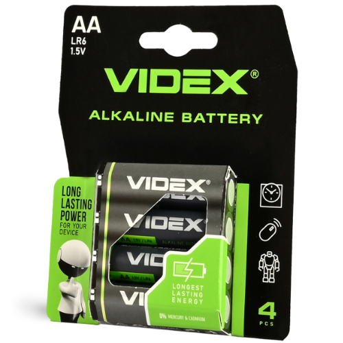 Батарейка лужна AA/LR6 (бл-4шт) Videx Житомир - фото 1