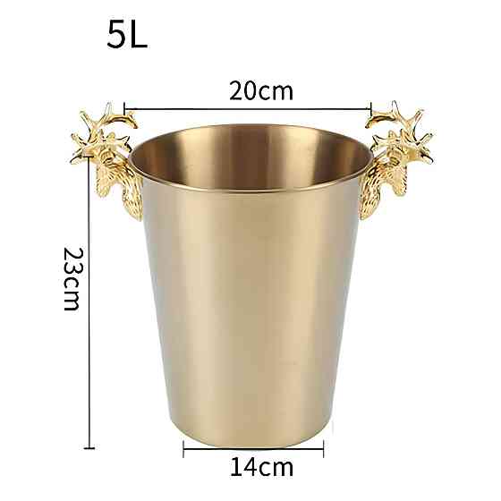 Кулер RESTEQ 5л из нержавеющей стали для охлаждения бутылок, подставка под алкоголь, золотого цвета Киев