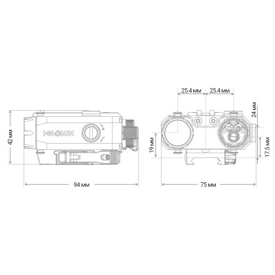 Тактичний блок Holosun LS420-GR (LS420G) Green &amp; IR / White &amp; IR illuminator (747055) Вінниця - фото 9