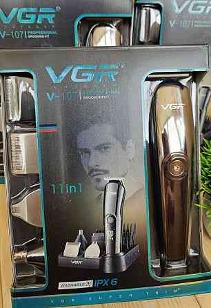 Машинка стрижка 11в1 триммер для голови бороды, аккамуляторная VGR 107 Харків
