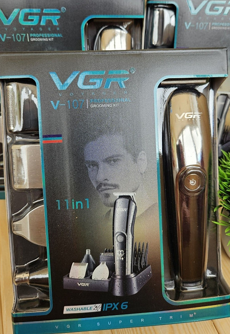 Машинка стрижка 11в1 триммер для голови бороды, аккамуляторная VGR 107 Харків - фото 1