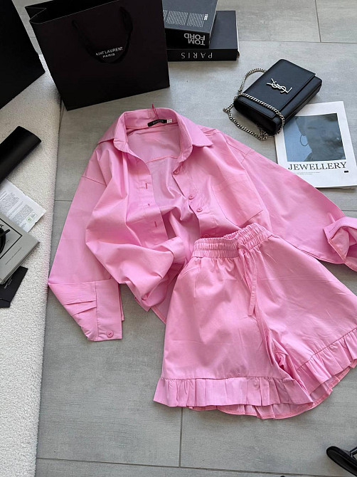 Жіночий літній костюм двійка: сорочка і шорти котон Одеса - фото 3