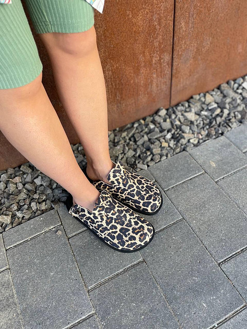 SEE SEVEN Босоніжки жіночі леопардові шкіряні SEE SEVEN 1614 літні на низькому ходу / Стильні б Коломыя - изображение 6