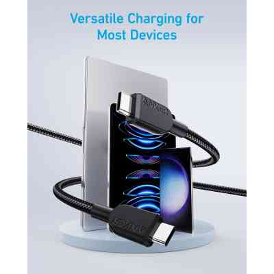 Дата кабель USB-C to USB-C 0.9m 240W nylon 310 black Anker (A81D5H11) Вінниця