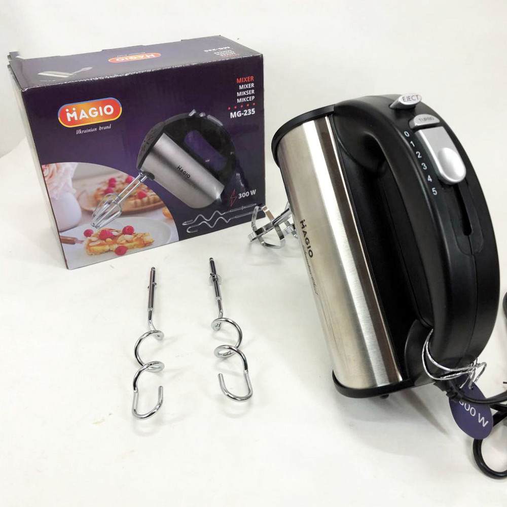 Миксер для теста на пироги MAGIO, Миксер с скоростями и насадками для замешивания смесей OW-52 Киев - изображение 1