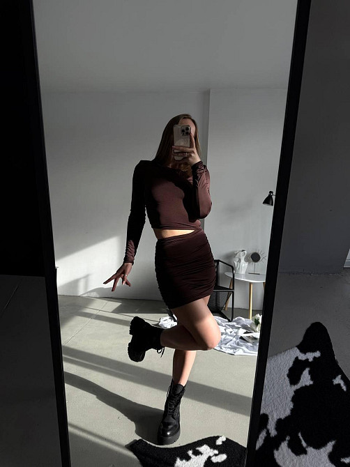 Жіноча приваблива кортка сукня з мікродайвінгу Одеса - фото 3