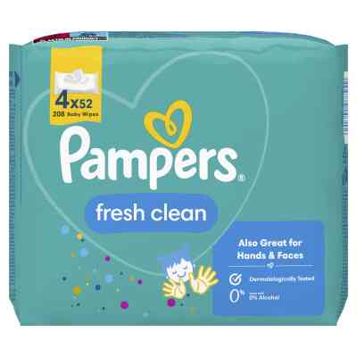 Детские влажные салфетки Pampers Fresh Clean 4х52 шт (8001841077949) Винница