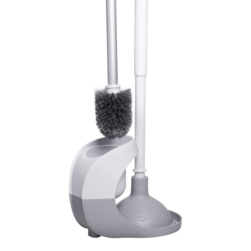 Набір для чищення унітазу: йоржик для чищення туалету з підставкою та вантузом 50 (см) щітка для унітазу HP-35015-28 Коломия - фото 3