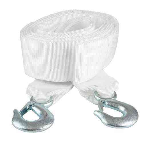 Трос буксирувальний ST1009/ТР-109-8-1 8т лента 75мм х 5м білий з 2 крюками у пакеті Харків