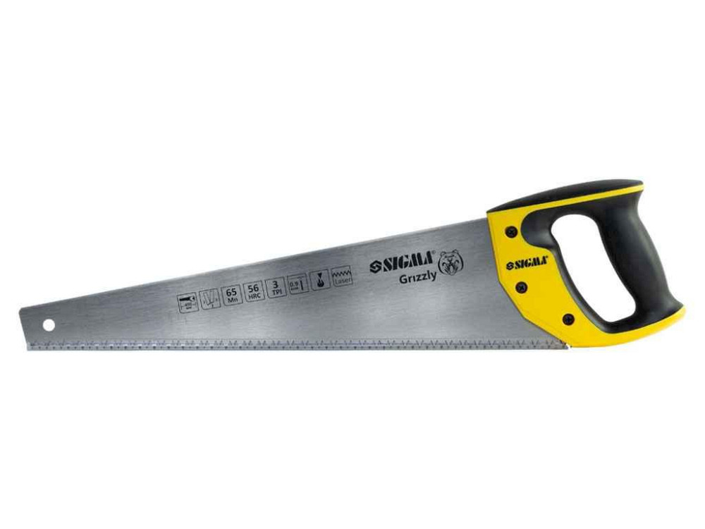 Ножівка для дерева 450 мм 3TPI Grizzly 4400821 ТМ SIGMA Solmir Київ - фото 1