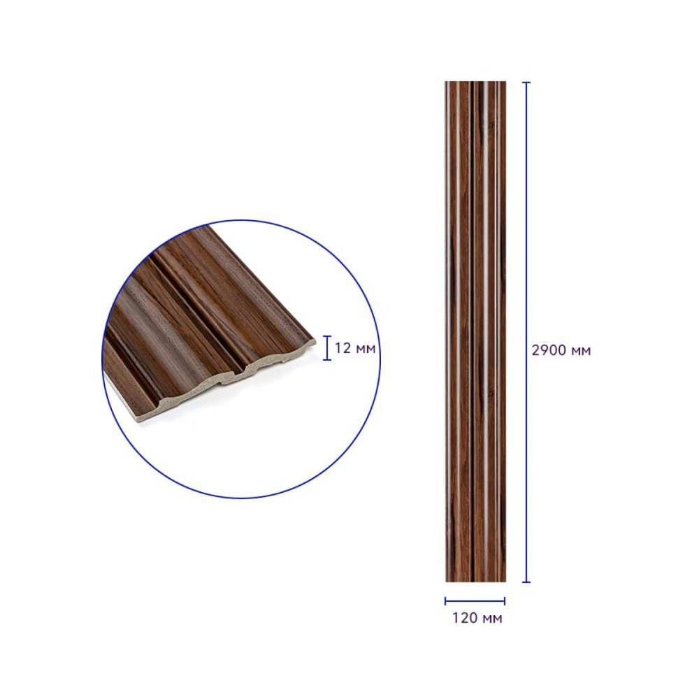 Рейка декоративная PS 2900х120х12мм Бронзовый венге SW-00002144- Днепр - изображение 3