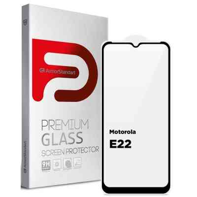 Скло захисне Armorstandart Full Glue Motorola E22 Black (ARM65551) Вінниця