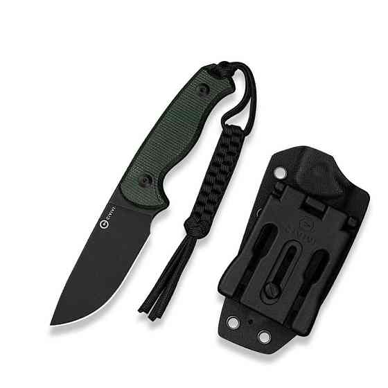 Нож фиксированный тактический Civvi Timberbark, (8.1 см) 14C28N / Micarta темно-зеленый Киев