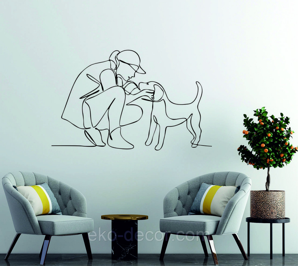 Декоративне настінне Панно «Друг» Декор на стіну 90*56 см, Чорний Київ - фото 7