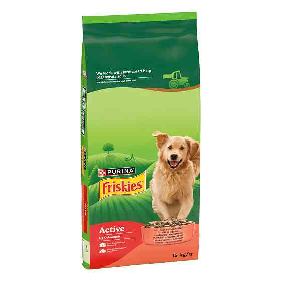 Сухой корм FRISKIES Active (Активный) для взрослых собак с повышенной активностью, с говядиной, 15 кг Киев