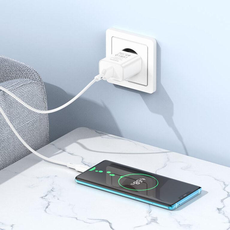Мережевий зарядний пристрій BOROFONE BA72A Spring single port QC3.0 charger set, колір білий BA72ACW Одеса - фото 3