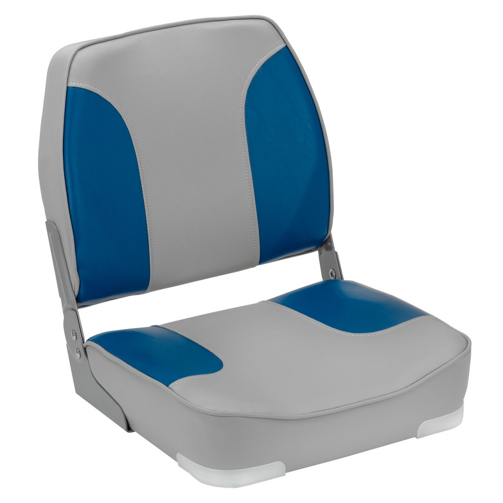 Сидіння складане сіро-синє 1001202 низька спинка Черкаси - фото 1