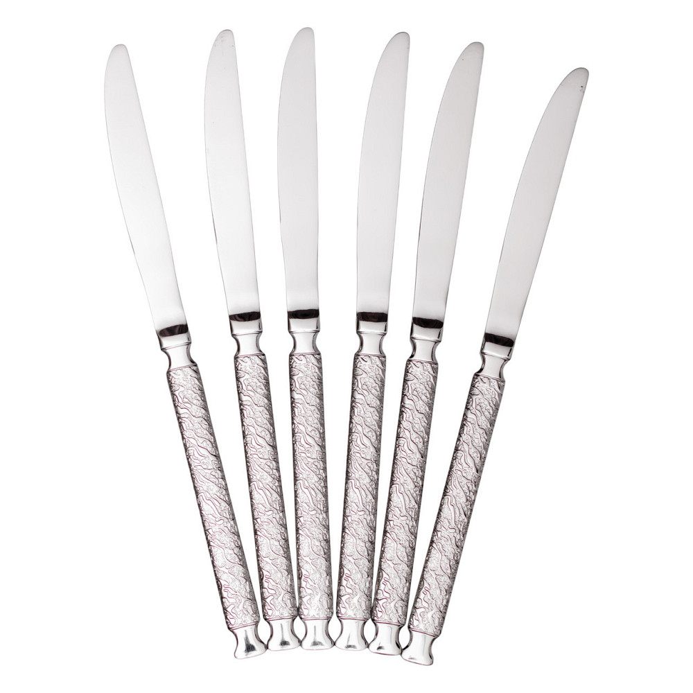 Набір ножів з нержавіючої сталі 6 шт, 23 см, Срібло Київ - фото 3