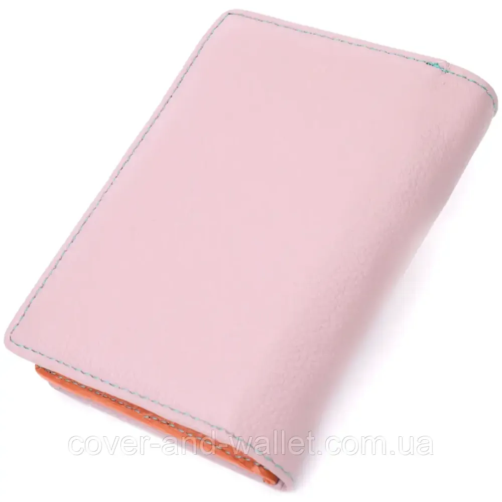 Модний гаманець для жінок рожевого кольору середнього розміру ST Leather Київ - фото 2