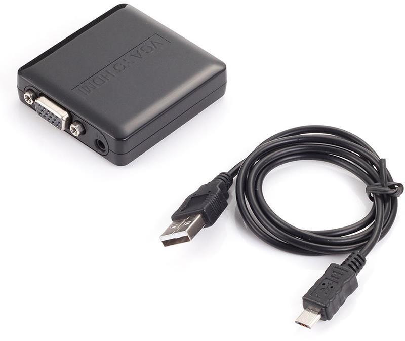 Адаптер PowerPlant (CA911493) HDMI — VGA+R/L, чорний ( 12611 ) Харьков - изображение 2