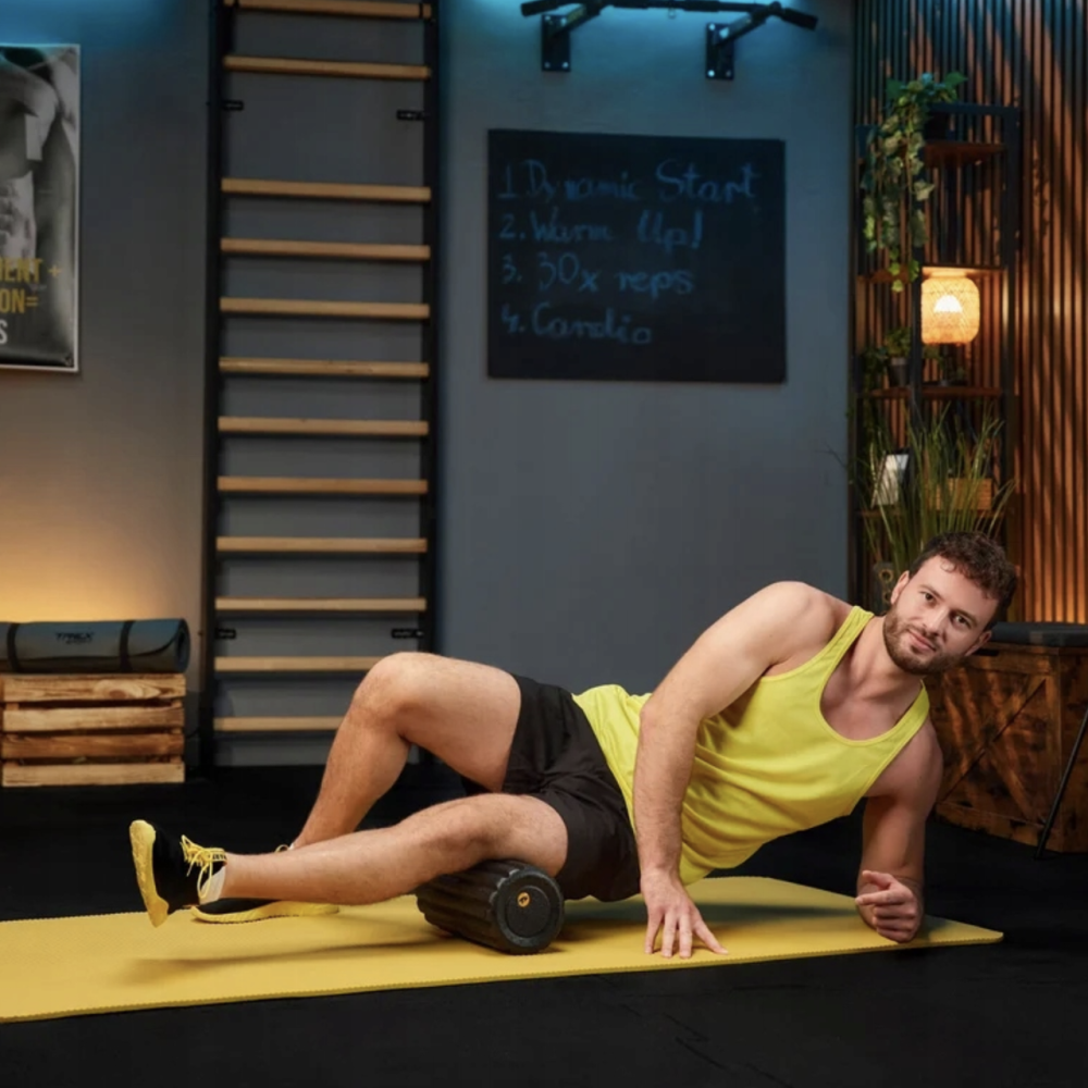 Роллер масажер ребристий Trex Sport TX-030EPR EPP 30см чорний Киев - изображение 9