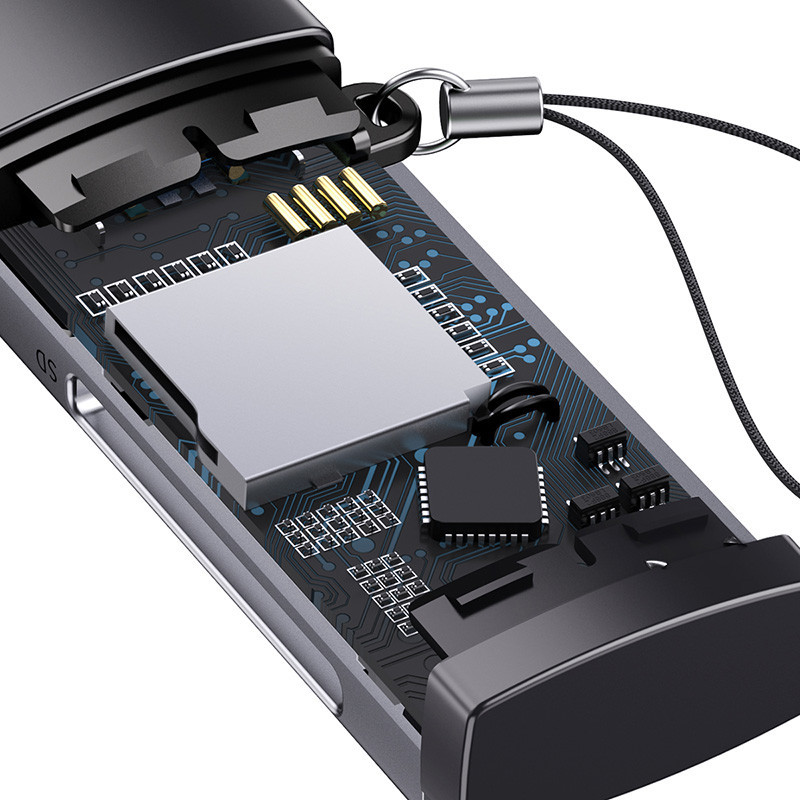 Кардрідер Baseus Lite Series USB-A to SD / TF Card Reader Grey Одеса - фото 7