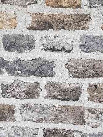 Обои виниловые на флизелине AS creation The Bos 0.53х10 под кирпич структурные черные серые коричневые Киев