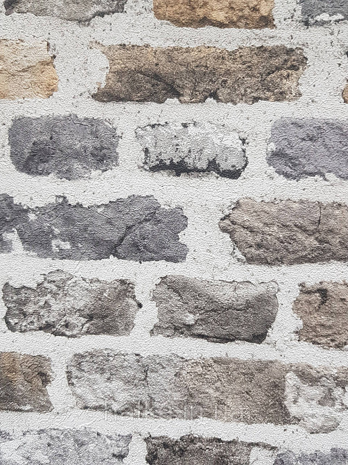 Обои виниловые на флизелине AS creation The Bos 0.53х10 под кирпич структурные черные серые коричневые Киев - изображение 1