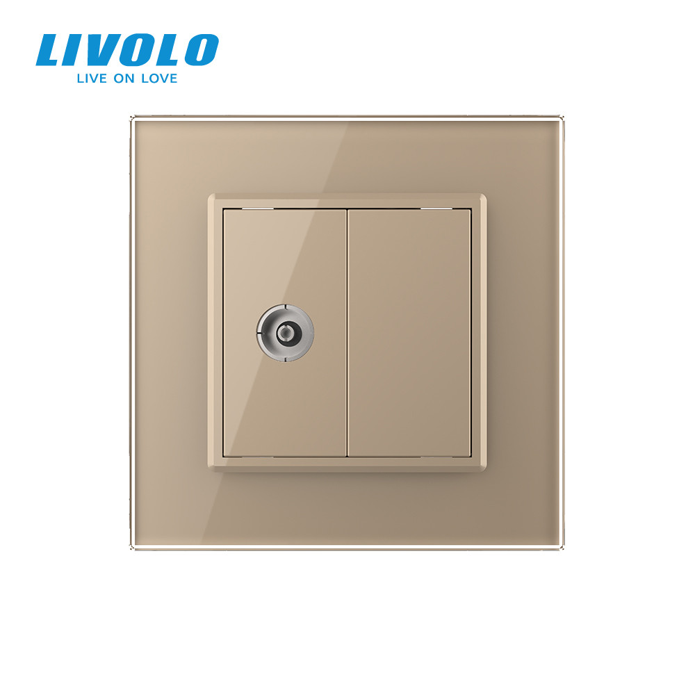 LIVOLO Розетка телевізійна Livolo золото скло (VL-C791V-13) Коломия - фото 6