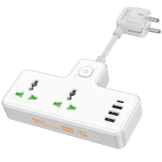 Сетевой удлинитель HOCO AC11A Voyage 2-position expansion socket White 6942007607063 Одесса