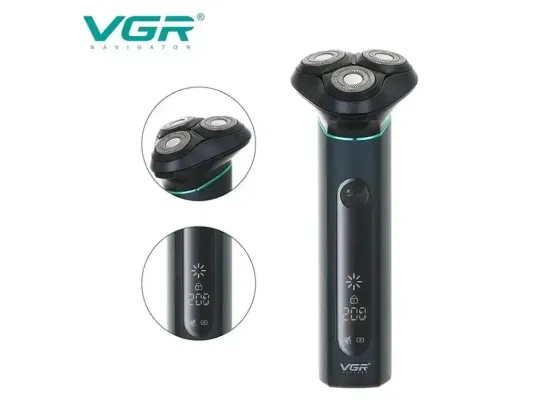 Аккумуляторная Электробритва VGR V-310 200 минут работы, 3 лезвия, LED-дисплей,аккмулятор 700мАч,USB Киев