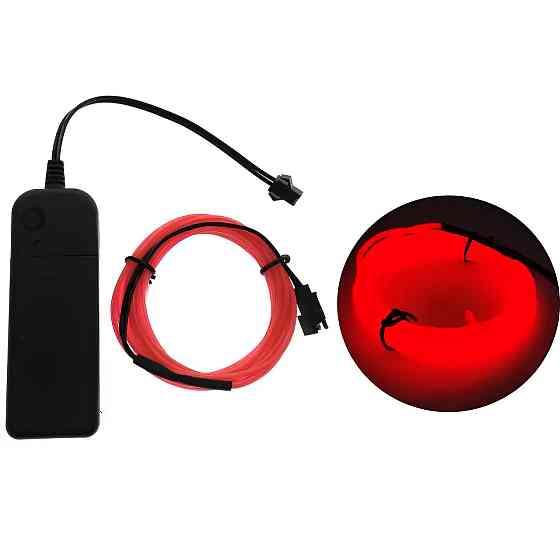 Светодиодная лента RESTEQ красная 5м LED неоновый провод с контроллером водонепроницаемый гирлянда для вечеринок Хэллоуина декора Киев