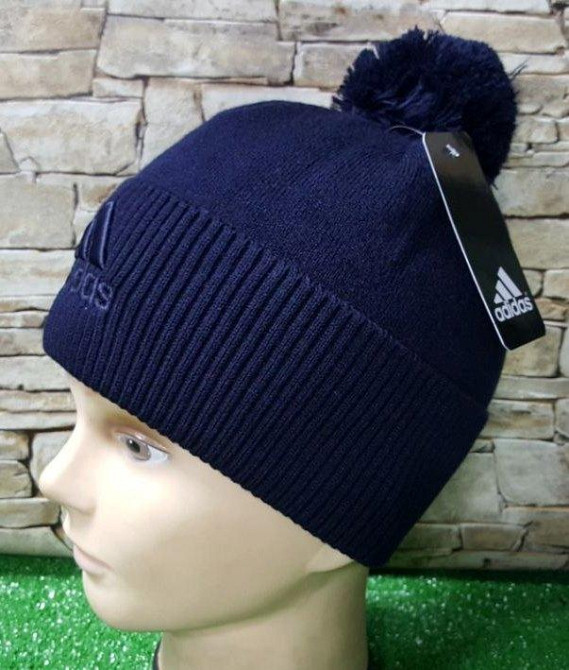 Чоловіча шапка Adidas Originals Pom Pom Fleece Київ - фото 2