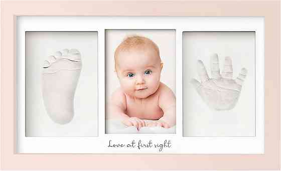 Набор для отпечатков ручек ножек ребенка с рамкой для детского фото, комплект для гипсового слепка на подарок Киев