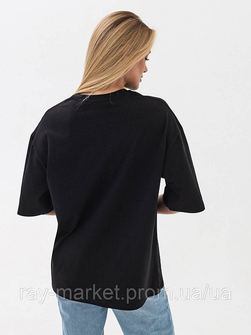 Футболка оверсайз RAY OVERSIZE женская черная (U0104W-Black) Киев - изображение 4