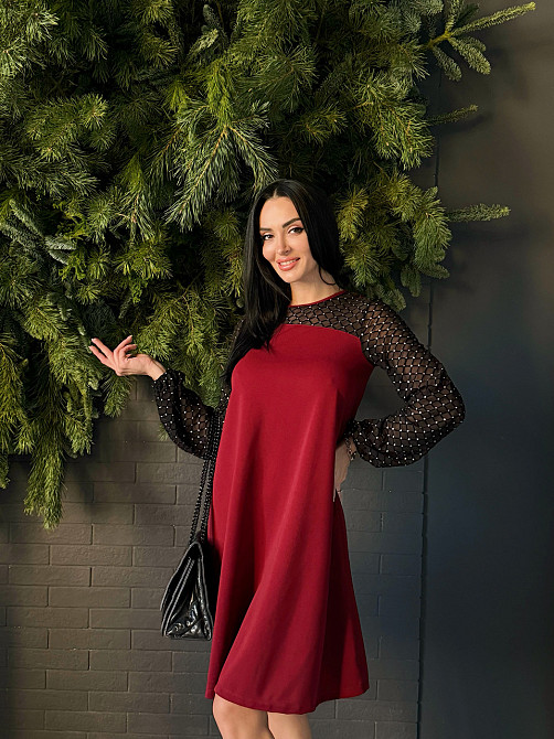 Вечірня сукня з прозорими рукавами Sofira 46-48, Марсала Київ - фото 6