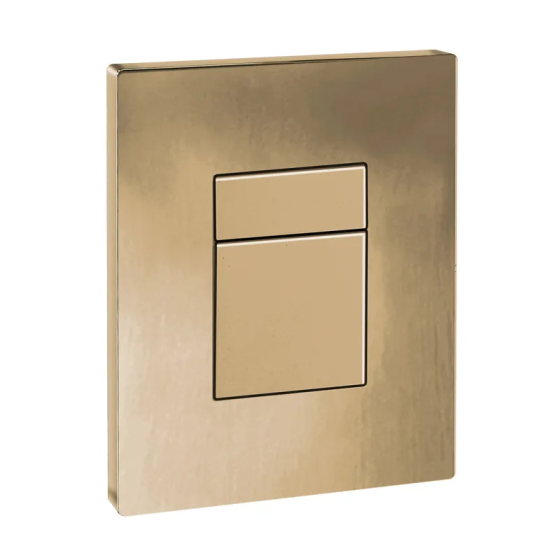 Панель змиву пластикова Koer KT-0607-12 157x198x3mm, кнопка квадратна (колір матове золото) (KR5715) Київ