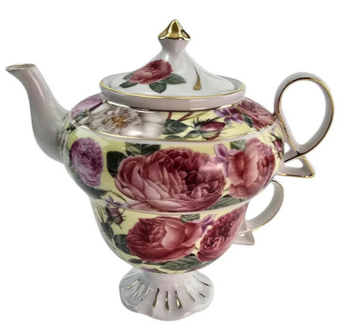 Чайник с чашкой  из фарфора Розы Киев - изображение 1